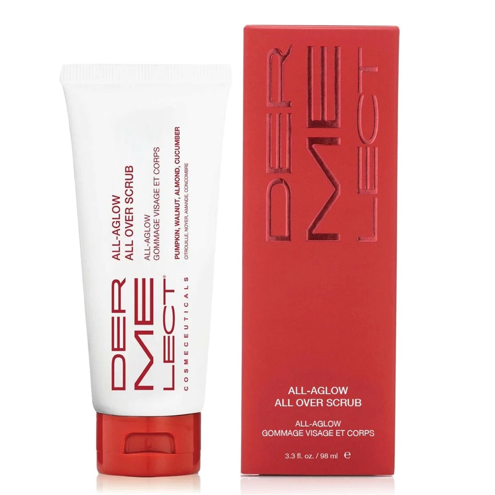 NEW Dermelect All Aglow All Over Scrub Antioxidant Face & Body Clean Beauty